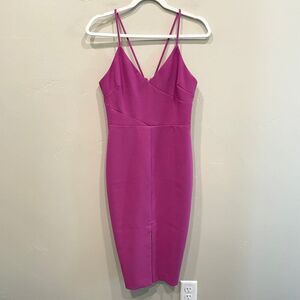 Likely Brooklyn Knee Length Dress Fuchsia Pink / Purple - Size: 6